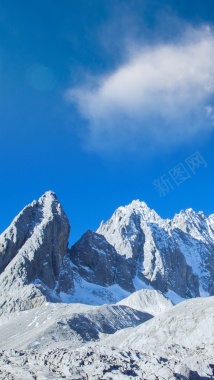 雪山H5背景摄影图片