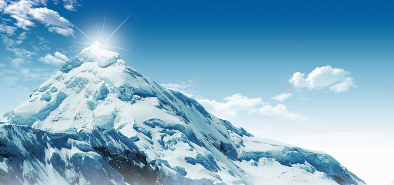 唯美雪山风景背景摄影图片