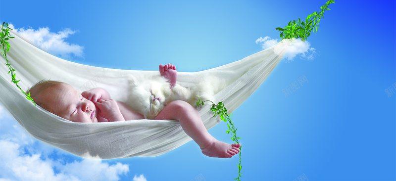 熟睡的婴儿背景banner装饰jpg设计背景_88icon https://88icon.com 摇椅 母婴 海报banner 熟睡的婴儿 背景banner装饰