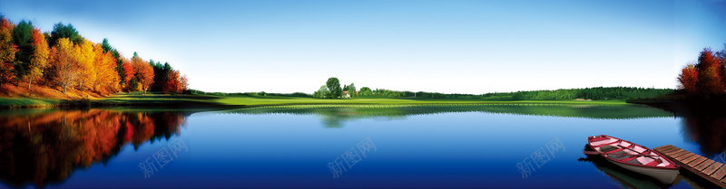 美丽山水风景psd_88icon https://88icon.com 小船 山水 摄影 海报banner 湖水 美丽 风景