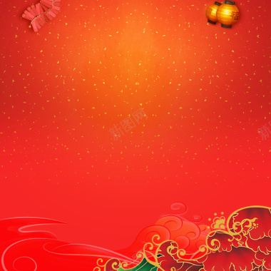 红火热烈节日气氛灯笼春节背景背景