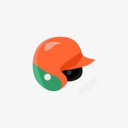 扁平棒球安全头盔素材