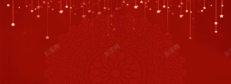 年货节大气红色淘宝背景海报背景