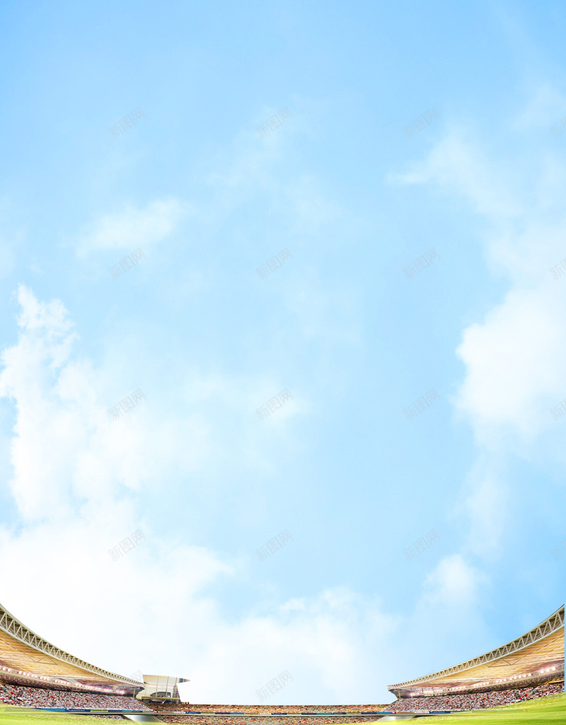 蓝天白云风景绿色草地球场风景背景psd设计背景_88icon https://88icon.com 球场 白云 素材 绿色 背景 草地 蓝天 风景