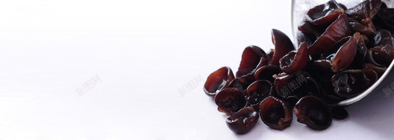 美食黑木耳banner背景摄影图片