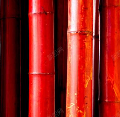 刷红漆的竹子背景