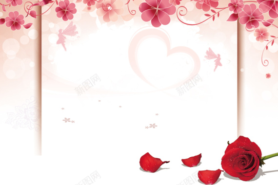 妇女节玫瑰花海报背景背景