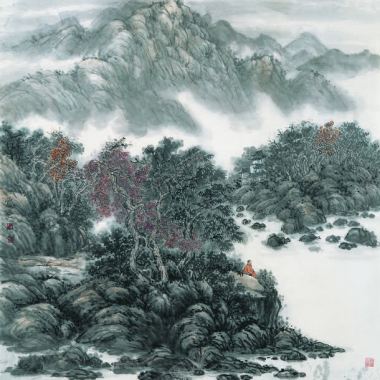 中国水墨画背景背景