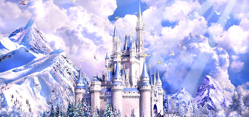 梦幻城堡背景图背景