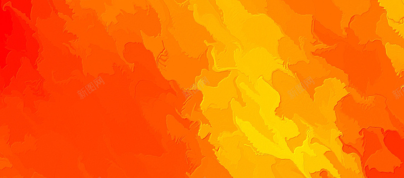 橙色抽象油画背景banner背景