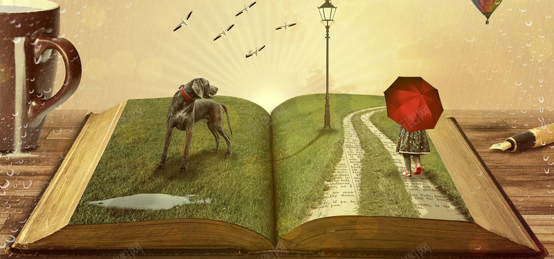 一本书的叙述摄影图片