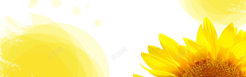 黄色向日葵墨迹背景