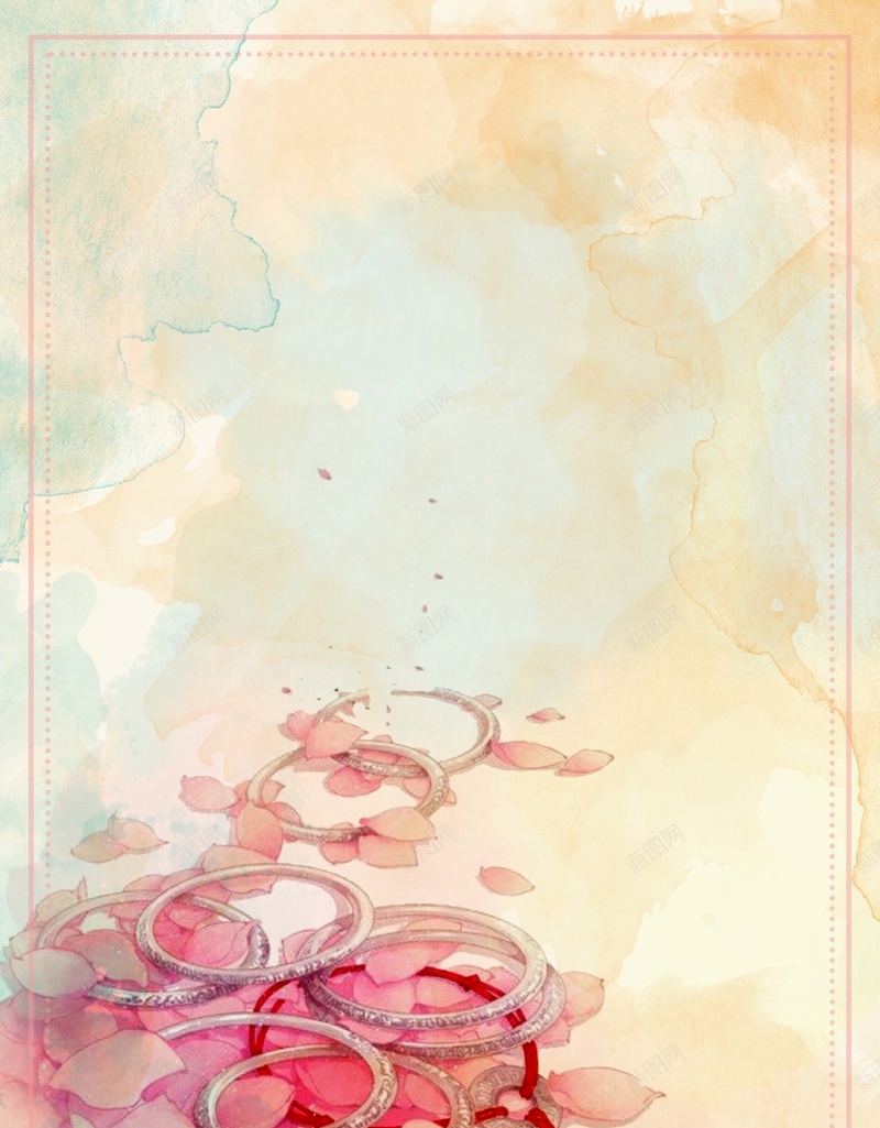 水彩晕染古风花瓣首饰手镯psd设计背景_88icon https://88icon.com 中国风 古风 唯美 手镯 晕染 水彩 花瓣 首饰