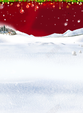 圣诞狂欢雪景背景背景
