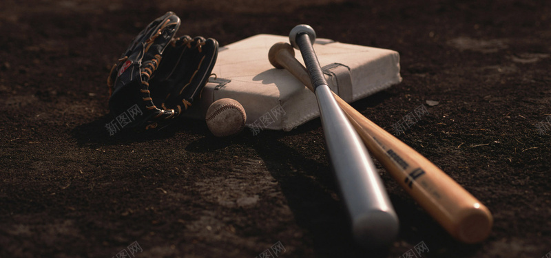 体育运动棒球棒球用具护具背景摄影图片