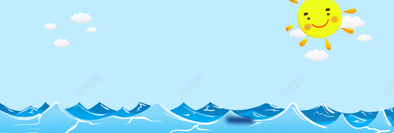 夏日上新卡通童趣清新蓝色bannerpsd设计背景_88icon https://88icon.com 化妆品 卡通 夏日上新 手绘 手绘太阳 插画海浪 新品上市 新款上市 母婴 海浪 海滩 清新 清爽 电商 防晒