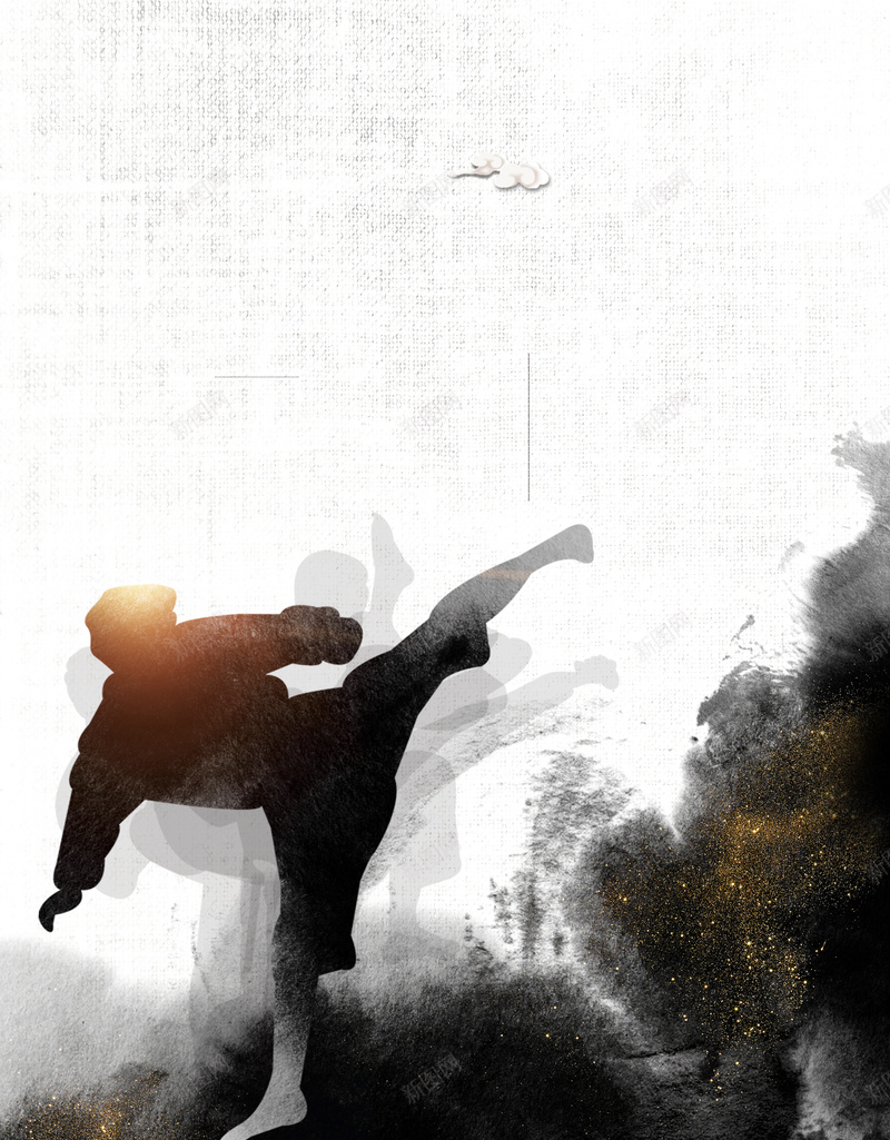 中国风功夫武术背景jpg设计背景_88icon https://88icon.com 人物剪影 功夫 天坛 广告设计 武术背景 矢量 红色背景 跆拳道 黑色