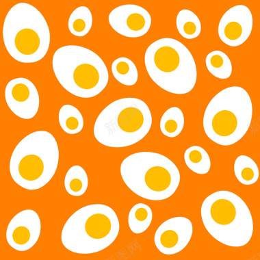 橙色鸡蛋圈平铺背景