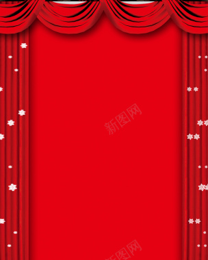 红色窗帘幕布背景背景