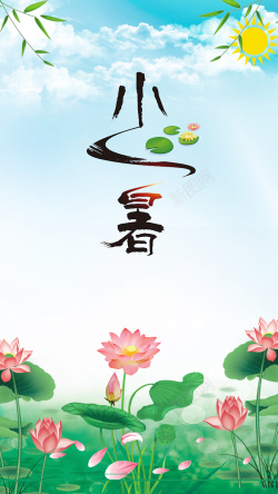 中国二十四节气唯美海报背景图海报