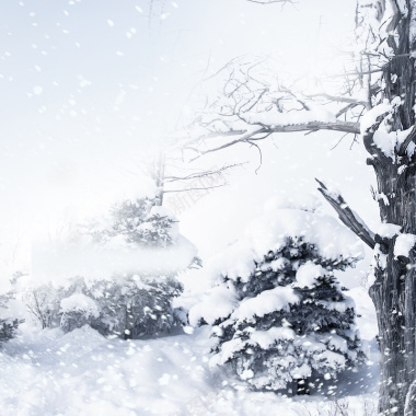 冬季雪景背景图摄影图片