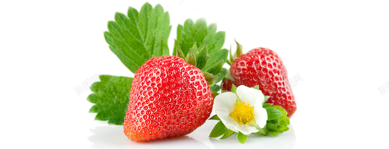 草莓水果组合背景