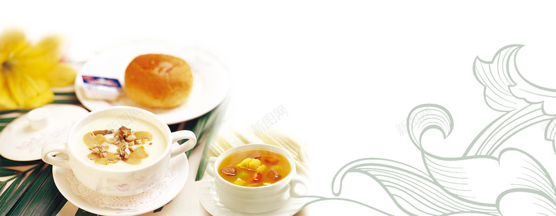 美食下午茶背景psd设计背景_88icon https://88icon.com 下午茶 养生 养生粥 海报banner 甜点 纹理 美食 花纹 茶 质感