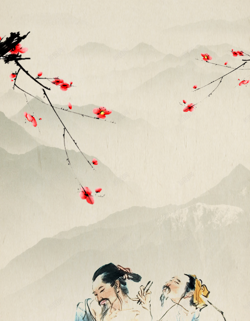 简约中国风针灸PS源文件H5背景psd设计背景_88icon https://88icon.com H5背景 PS源文件 中医 中国风 中国风背景 传统背景 医疗 古代 梅花 简约 素材 针灸