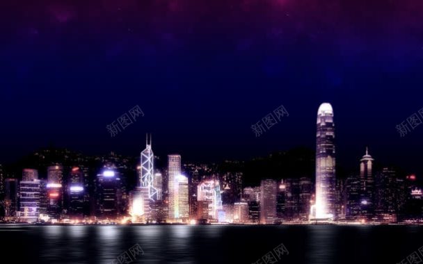香港夜晚风景公园背景