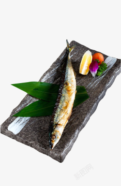 秋刀魚鹽烤素材