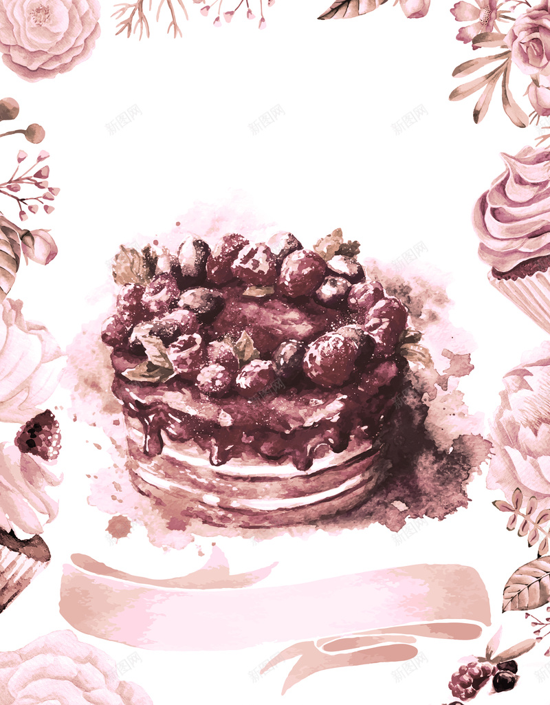 蛋糕花朵母亲节彩绘糕点海报psd设计背景_88icon https://88icon.com 彩绘糕点 欢喜 母 母亲的节日 母亲节主题 母亲节宣传 母亲节快乐 水彩背景 水果 白色 祝福母亲 纹理 花朵 蛋糕 质感