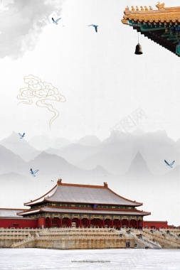 中国风古典建筑魅力中国城背景背景
