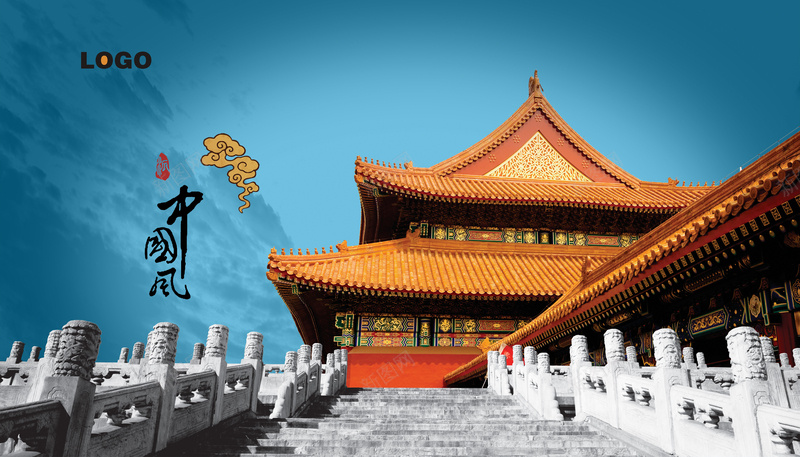 中国古建筑背景模板jpg设计背景_88icon https://88icon.com 中国 中国风 古典 古建筑 宫殿