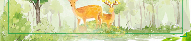 绿色清新手绘春季海报psd设计背景_88icon https://88icon.com 2018 二十四节气 圈 手绘 春分 春节 树 树叶 清新 狗年 立春 风景