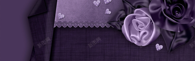 紫色丝带花朵摄影背景jpg_88icon https://88icon.com 丝带 摄影 欧式 海报banner 深色背景 照片背景 紫色 花朵 风景