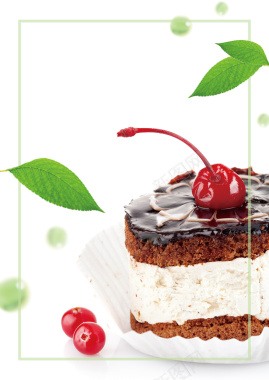 白色简约甜点蛋糕美食海报背景背景