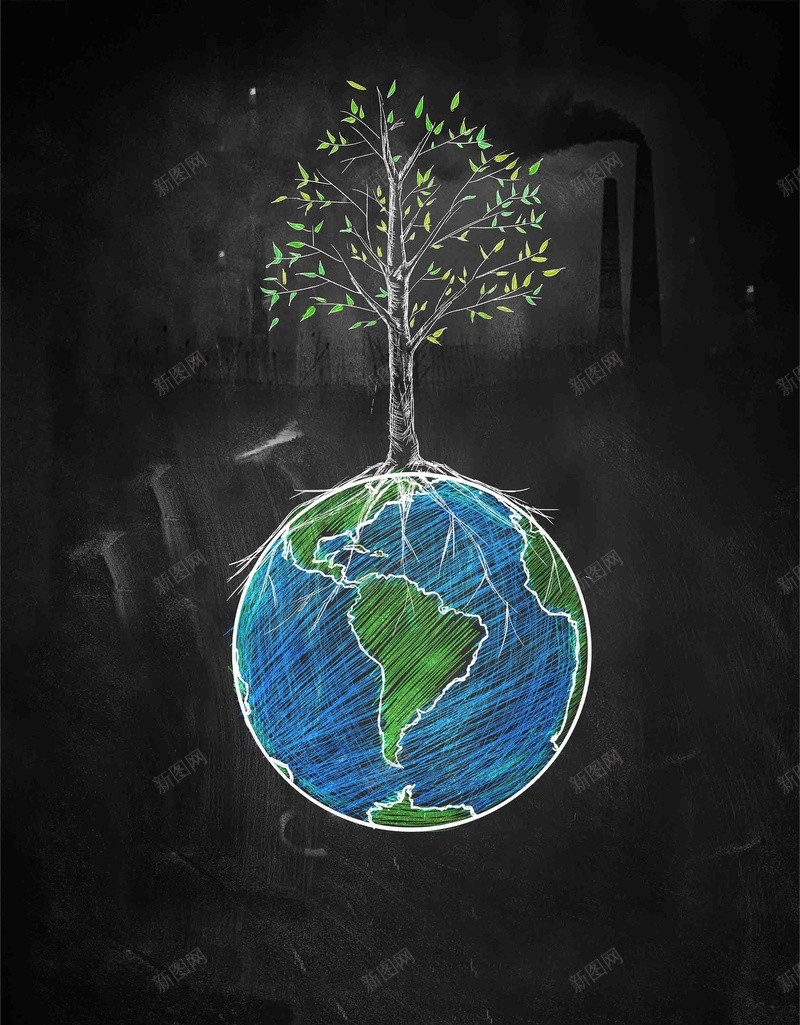 黑色创意粉笔画世界清洁地球日公益宣传psd设计背景_88icon https://88icon.com 世界清洁地球日 保护地球 创意 国际清洁地球日 地球垃圾 地球污染 整治污染 污染 清 粉笔画 黑色