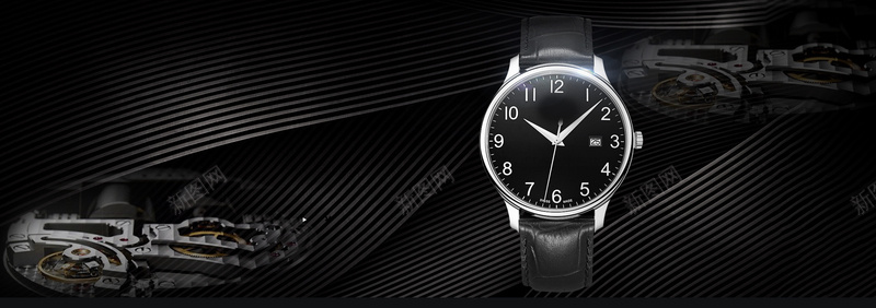 手表促销季品牌黑色背景背景