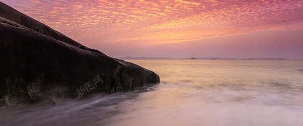 唯美大海晚霞背景背景