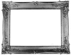 灰银色花纹相框复古相框高清图片