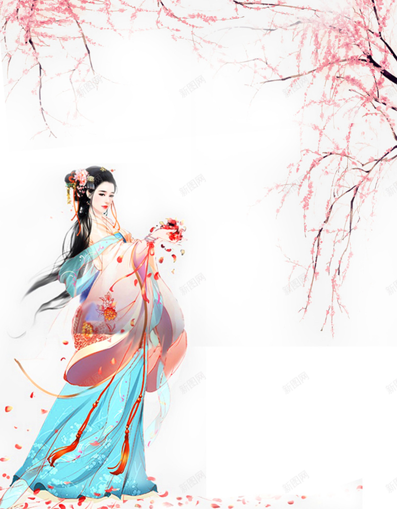 三生三世十里桃花PSD背景图psd设计背景_88icon https://88icon.com PSD 三世 三生 十里 古琴 古筝 古风 桃花 背影 背景图 花 花瓣 落花