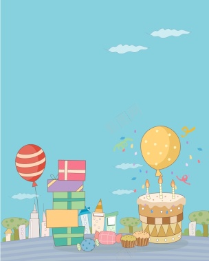 矢量卡通节日庆祝气球背景背景