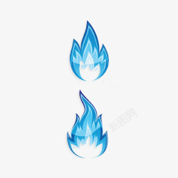 蓝色火焰素材