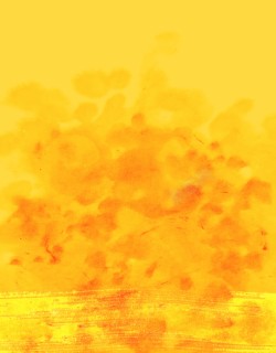 黄色沙滩手绘人物素材