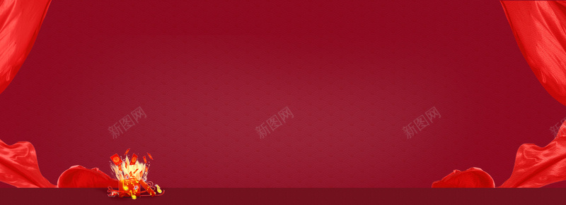 红色底纹喜庆丝绸电商海报banner背景背景