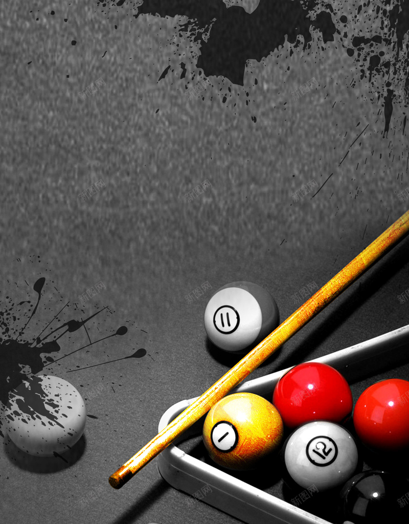 创意黑色广告台球球杆摄影背景psd设计背景_88icon https://88icon.com 创意 台球 广告 摄影 球杆 素材 背景 黑色