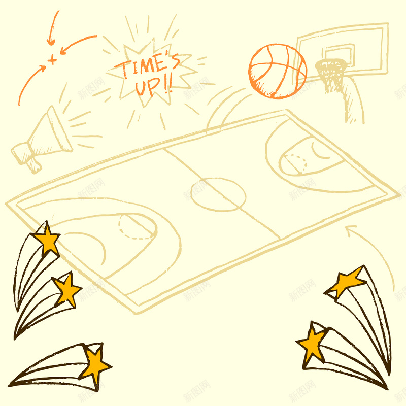卡通手绘篮球激情球赛球场背景矢量图eps设计背景_88icon https://88icon.com 卡通 手绘 文艺 激情 球场 球赛 篮球 素材 背景 矢量图