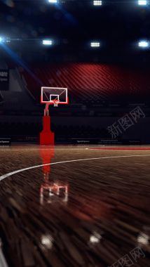 独特视角篮球场背景图摄影图片