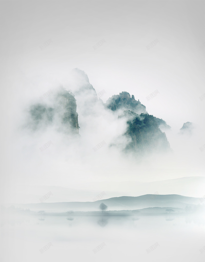 大气水墨灰色中国风H5背景psd设计背景_88icon https://88icon.com H5背景 中国风 划船 大气 山脉 木舟 水墨 灰色 远山