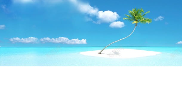 海岛椰子树海报背景背景
